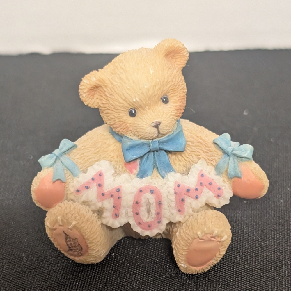 Vintage Cherished Teddies 1998  Mom Decorative Collectable Figure With Bows